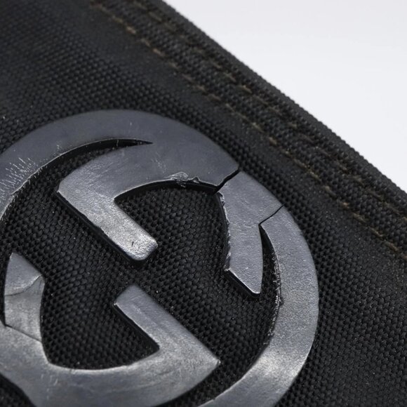 GUCCI Web Sherry Line Shoulder Bag Nylon Black - Picture 9 of 15